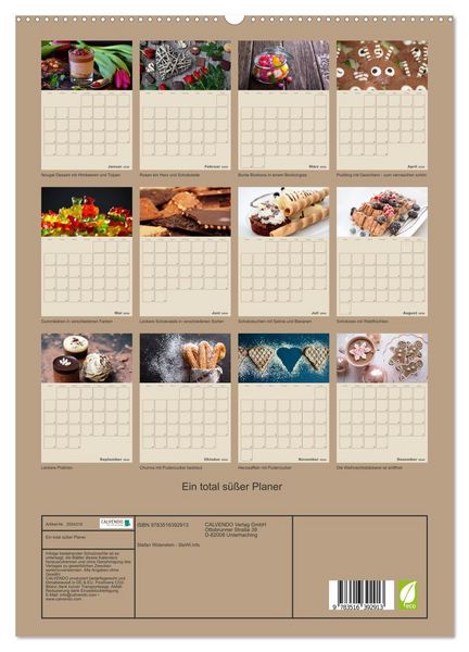 Produktbild: Ein total s&uuml;&szlig;er Planer (hochwertiger Premium Wandkalender 2026 DIN A2 hoch), Kunstdruck in Hochglanz