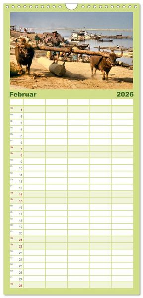 Produktbild: Familienplaner 2026 - Myanmar Land der Tempel und Pagoden mit 5 Spalten (Wandkalender, 21 x 45 cm) CALVENDO