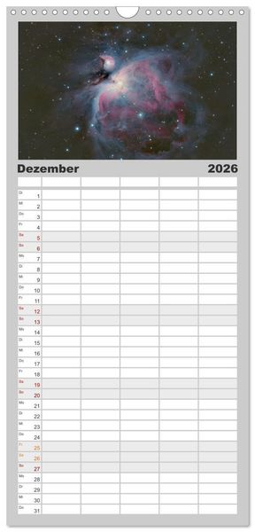 Produktbild: Familienplaner 2026 - Wunder der Milchstra&szlig;e mit 5 Spalten (Wandkalender, 21 x 45 cm) CALVENDO