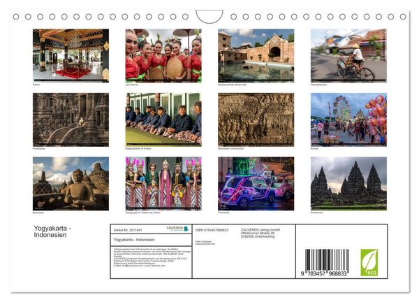 Produktbild: Yogyakarta - Indonesien (Wandkalender 2026 DIN A4 quer), CALVENDO Monatskalender