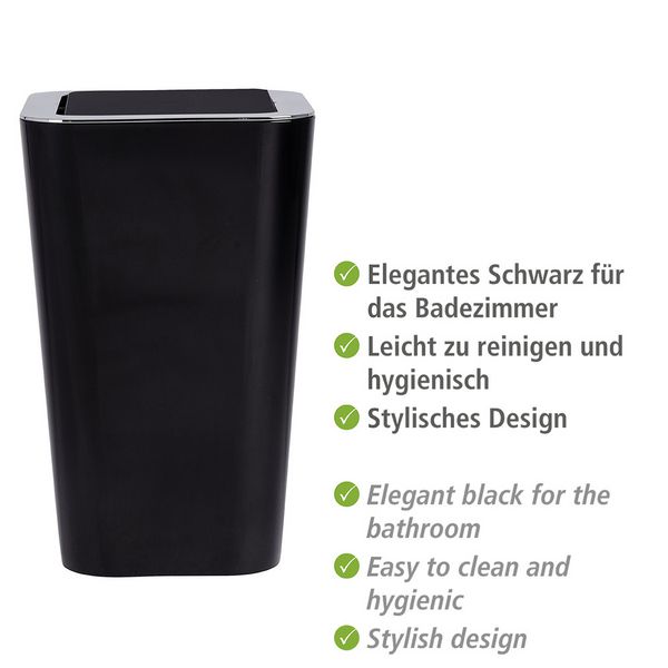 Produktbild: Schwingdeckeleimer Mod. Candy Black, 6 Liter
