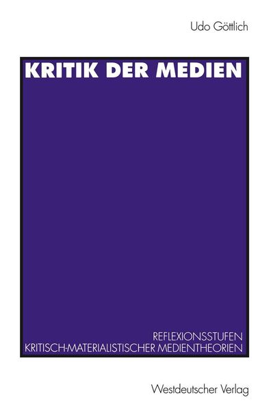 Produktbild: Kritik der Medien