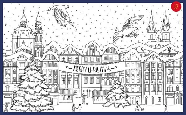 Produktbild: Mein Adventskalender-Buch zum Ausmalen: Colorful Christmas