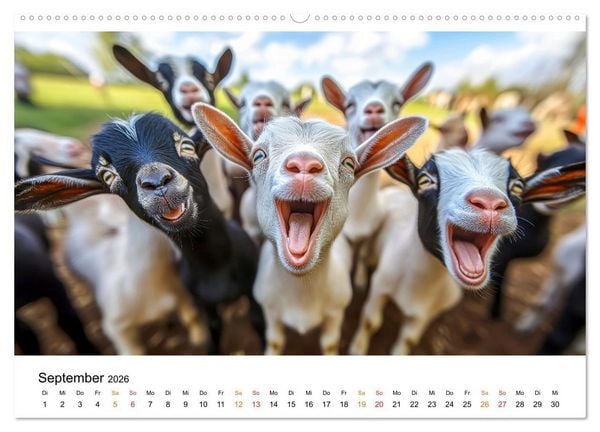 Produktbild: Ziegen - Bocksprung durch das Jahr (hochwertiger Premium Wandkalender 2026 DIN A2 quer), Kunstdruck in Hochglanz