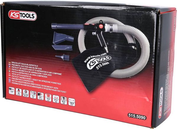 Produktbild: KS Tools 515.5090 Druckluft-Saug-Blaspistole 6.3 bar