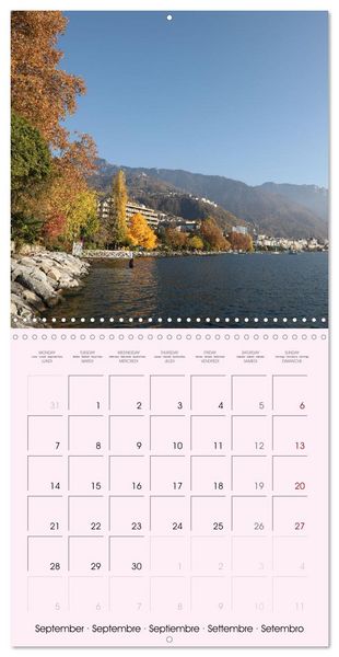 Produktbild: Evasion &agrave; Montreux (Calendrier mural carr&eacute; 2026 30x30 cm) Calendrier double avec une page pour vos prises de notes