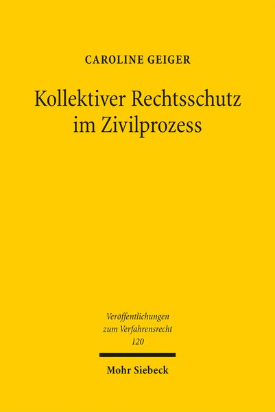 Produktbild: Kollektiver Rechtsschutz im Zivilprozess