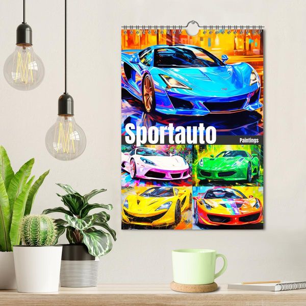 Produktbild: Sportauto Paintings (Wandkalender 2026 DIN A4 hoch), CALVENDO Monatskalender