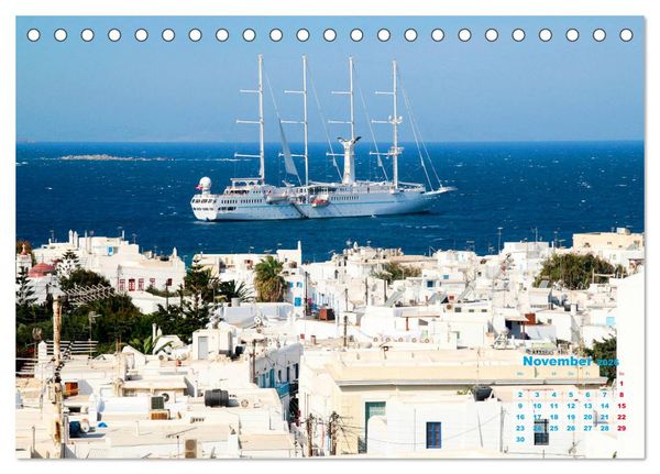 Produktbild: Liebenswertes Griechenland Amorgos und Mykonos (Tischkalender 2026 DIN A5 quer), CALVENDO Monatskalender