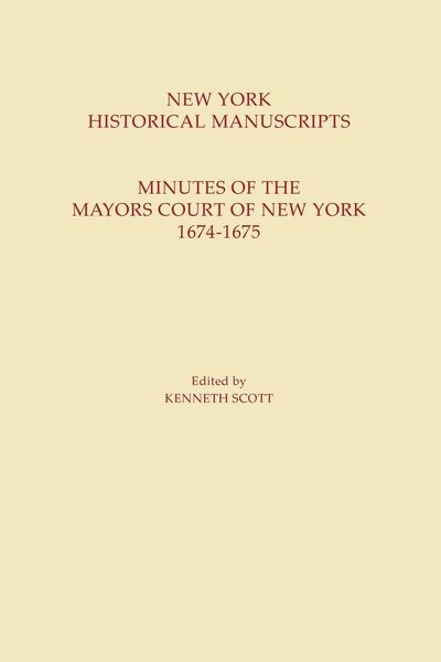 Produktbild: New York Historical Manuscripts