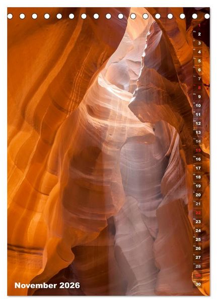 Produktbild: Antelope Canyon &ndash; Einzigartiges Naturschauspiel (Tischkalender 2026 DIN A5 hoch), CALVENDO Monatskalender