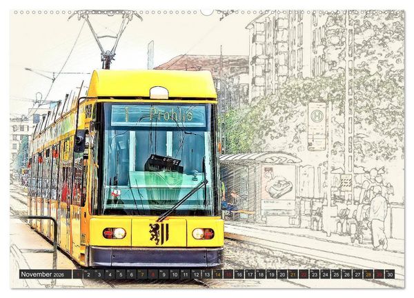 Produktbild: Stra&szlig;enbahn Faszination (Wandkalender 2026 DIN A2 quer), CALVENDO Monatskalender