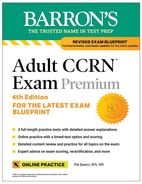 Produktbild: Adult Ccrn Exam Premium, Fourth Edition: Study Guide for the Latest Exam Blueprint, Includes 3 Practice Tests, Comprehensive Review, and Online Study