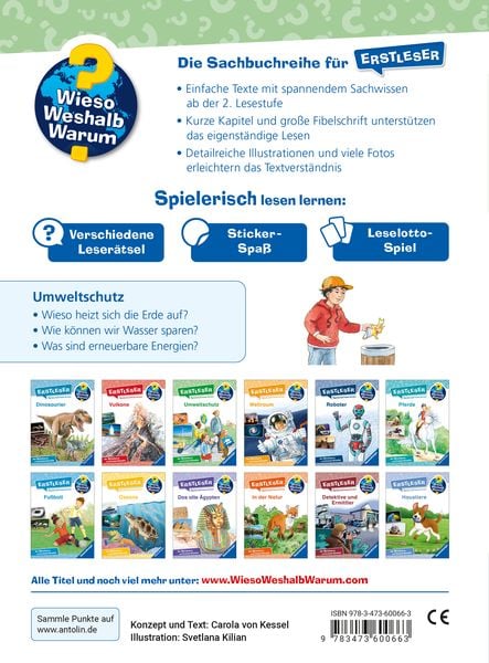 Produktbild: Wieso? Weshalb? Warum? Erstleser, Band 13 - Umweltschutz