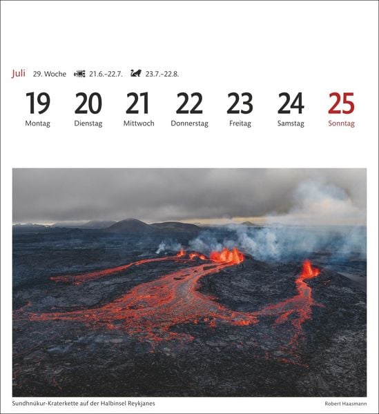 Produktbild: Island Sehnsuchtskalender 2027 - Wochenkalender mit 53 Postkarten