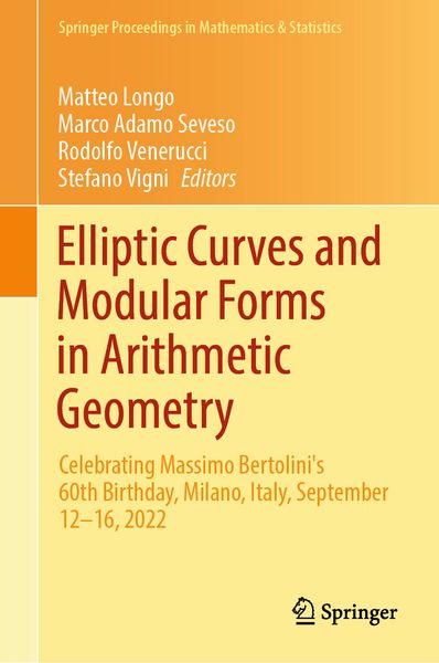 Produktbild: Elliptic Curves and Modular Forms in Arithmetic Geometry