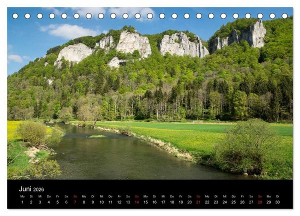 Produktbild: Das Donautal - Wanderparadies auf der Schw&auml;bischen Alb (Tischkalender 2026 DIN A5 quer), CALVENDO Monatskalender
