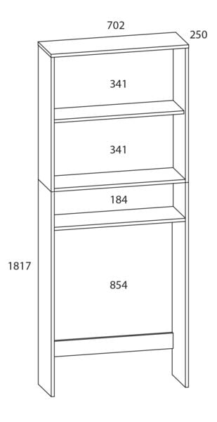 Produktbild: &Uuml;berbauschrank Waschmaschine &Uuml;berbau Schrank Lona