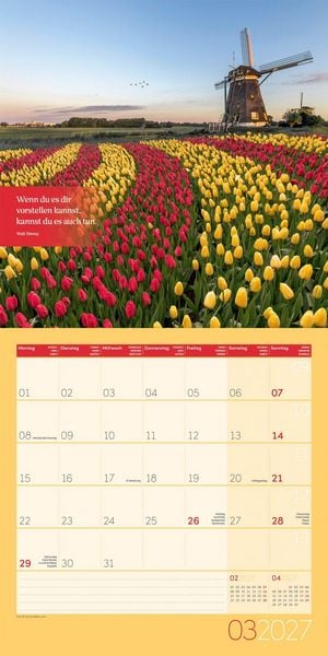 Produktbild: Momente f&uuml;r Dich Kalender 2027 - 30x30 - Art12
