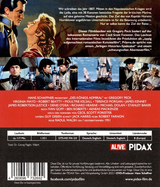 Produktbild: Des K&ouml;nigs Admiral / Kult-Abenteuerfilm mit Starbesetzung (Pidax Film-Klassiker)