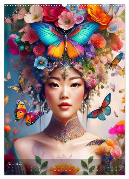 Produktbild: Mystische Frauen - G&ouml;ttinnen der Metamorphose (Wandkalender 2026 DIN A2 hoch), CALVENDO Monatskalender