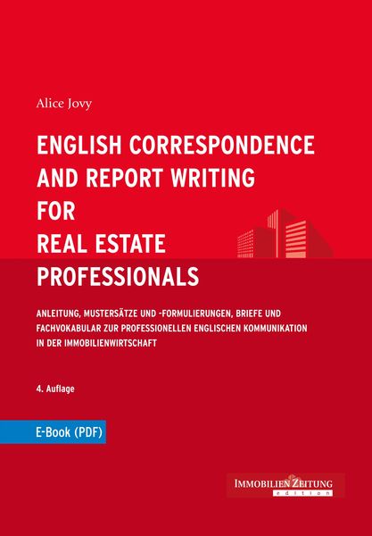 Produktbild: English Correspondence and Report Writing for Real Estate Professionals
