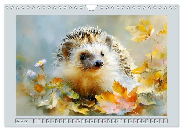 Produktbild: Igel. Kleine Gl&uuml;cksbringer im Garten (Wandkalender 2027 DIN A4 quer), CALVENDO Monatskalender