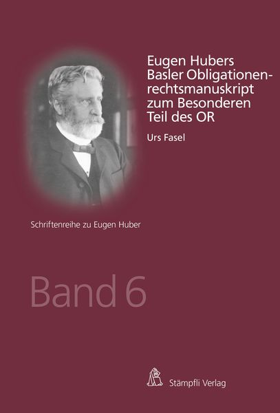 Produktbild: Eugen Hubers Basler Obligationenrechtsmanuskript zum Besonderen Teil des OR
