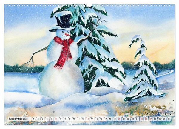 Produktbild: Jahreszeiten Aquarelle (Wandkalender 2026 DIN A2 quer), CALVENDO Monatskalender