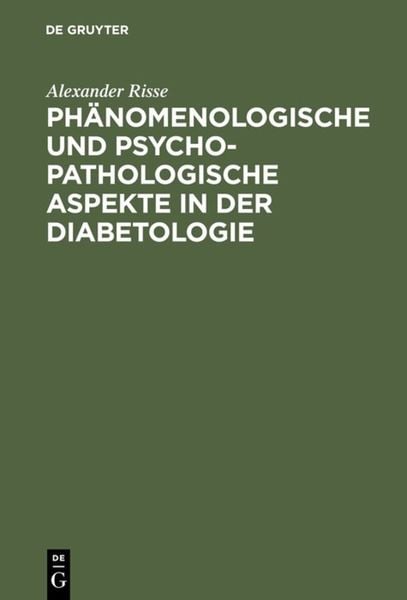 Produktbild: Ph&auml;nomenologische und psychopathologische Aspekte in der Diabetologie