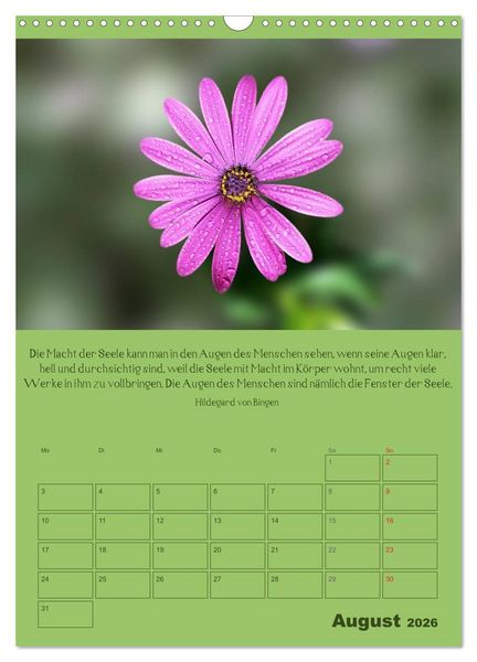 Produktbild: Erkenntnis und Weisheit - Hildegard von Bingen (Wandkalender 2026 DIN A3 hoch), CALVENDO Monatskalender