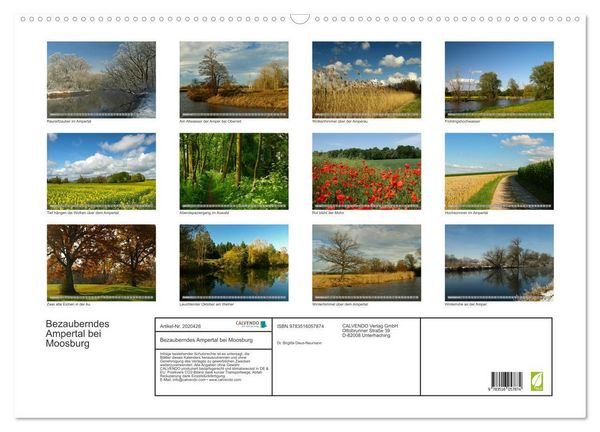 Produktbild: Bezauberndes Ampertal bei Moosburg (Wandkalender 2026 DIN A2 quer), CALVENDO Monatskalender