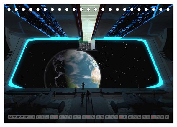 Produktbild: Zukunftswelten (Science Fiction) (Tischkalender 2026 DIN A5 quer), CALVENDO Monatskalender