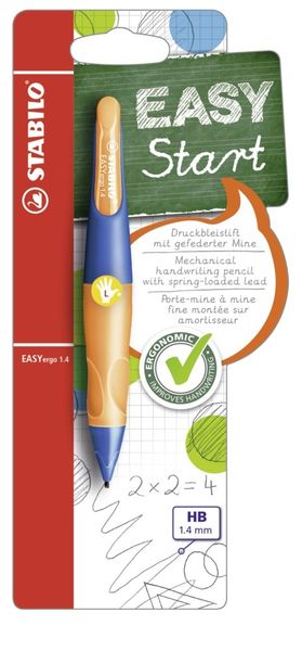 Produktbild: STABILO Druckbleistift EASYergo 1.4 HB LH blau/neonorange Blister