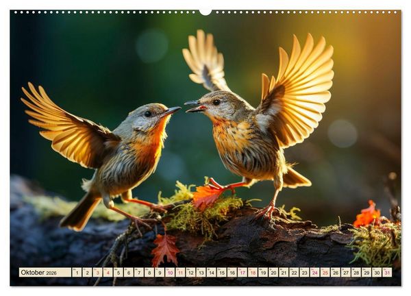 Produktbild: V&ouml;gel Alltag (Wandkalender 2026 DIN A2 quer), CALVENDO Monatskalender