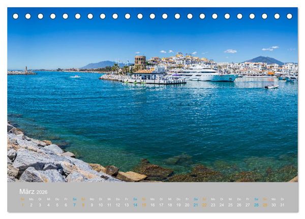 Produktbild: Marbella - andalusische Mittelmeerk&uuml;ste (Tischkalender 2026 DIN A5 quer), CALVENDO Monatskalender