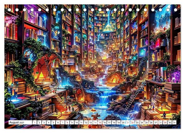 Produktbild: Wimmelnde Wunderwelten (Tischkalender 2027 DIN A5 quer), CALVENDO Monatskalender