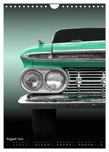 Produktbild: Faszination US Klassiker 1955 bis 1967 (Wandkalender 2026 DIN A4 hoch), CALVENDO Monatskalender