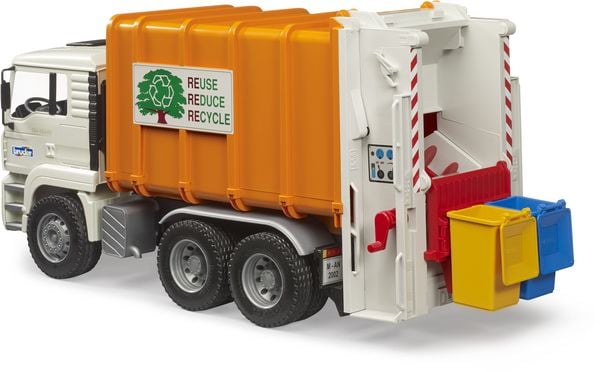 Produktbild: Bruder MAN TGA Hecklader M&uuml;ll-LKW Fertigmodell Baufahrzeug Modell
