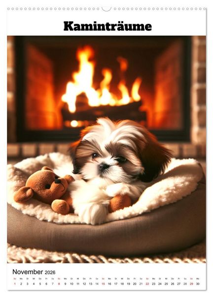 Produktbild: Hundewelpen zum Verlieben (Wandkalender 2026 DIN A2 hoch), CALVENDO Monatskalender