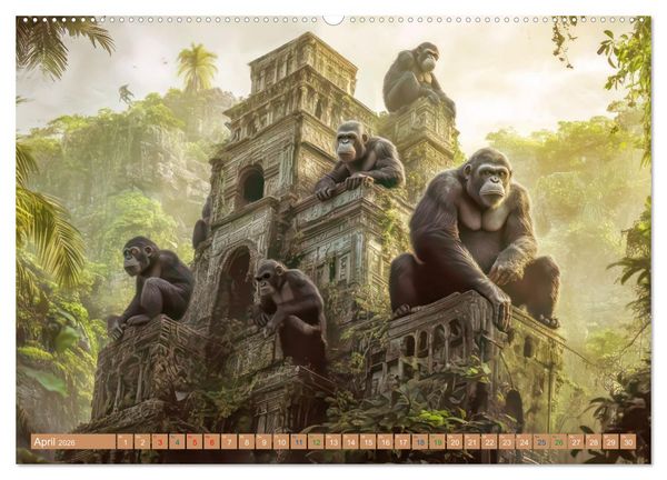 Produktbild: Tiere wollen Spa&szlig; - Humorwerke (hochwertiger Premium Wandkalender 2026 DIN A2 quer), Kunstdruck in Hochglanz