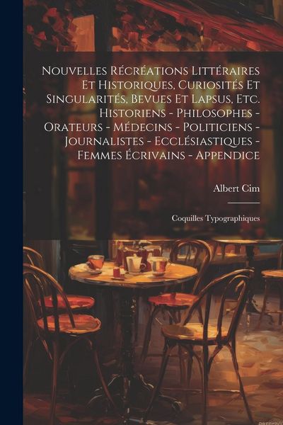 Produktbild: Nouvelles r&eacute;cr&eacute;ations litt&eacute;raires et historiques, curiosit&eacute;s et singularit&eacute;s, bevues et lapsus, etc. Historiens - philosophes - orateurs - m&eacute;decins -