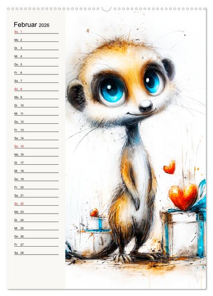 Produktbild: Erdm&auml;nnchen. Kleine Helden des Alltags (Wandkalender 2026 DIN A2 hoch), CALVENDO Monatskalender