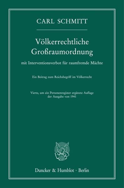 Produktbild: V&ouml;lkerrechtliche Gro&szlig;raumordnung