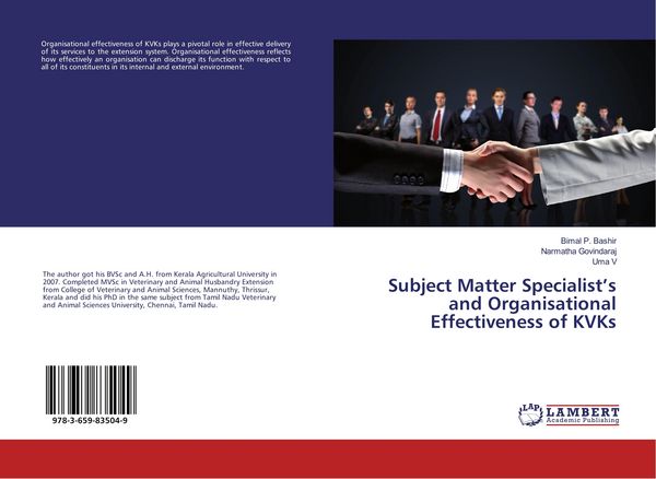 Produktbild: Subject Matter Specialist's and Organisational Effectiveness of KVKs