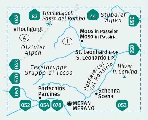 Produktbild: KOMPASS Wanderkarte 044 Passeiertal / Val Passiria 1:25.000