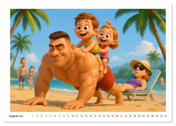 Produktbild: Meine Familie, Kraftsport und ich (Wandkalender 2026 DIN A3 quer), CALVENDO Monatskalender