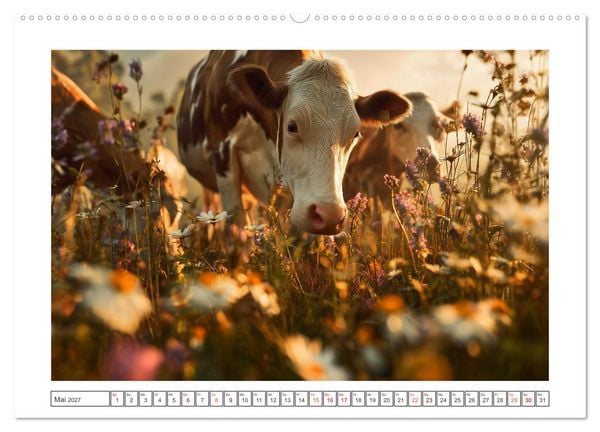Produktbild: Die edle Kuh (Wandkalender 2027 DIN A2 quer), CALVENDO Monatskalender