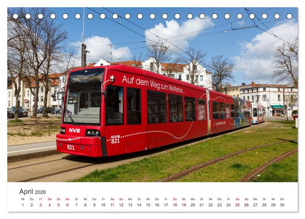 Produktbild: Trams und Stra&szlig;enbahnen (Tischkalender 2026 DIN A5 quer), CALVENDO Monatskalender