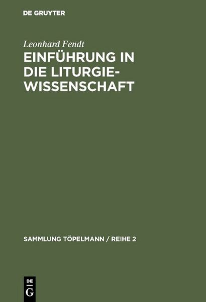 Produktbild: Einf&uuml;hrung in die Liturgiewissenschaft